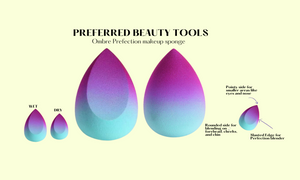 Ombre Makeup Sponge, Premium Quality Non-Latex Microfiber Material, Extremely Soft Makeup Blender (Blue and Purple Ombre)